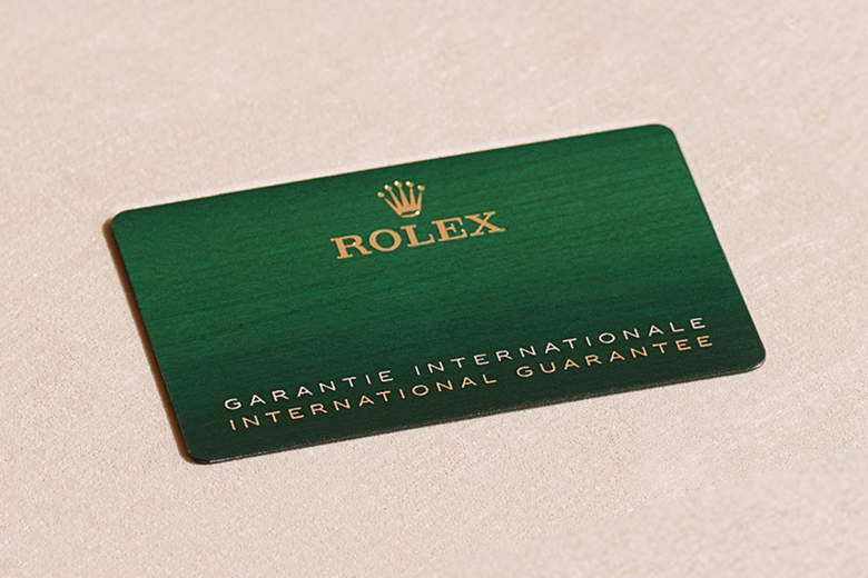 Die Rolex Garantiekarte mit dem grünen Siegel
