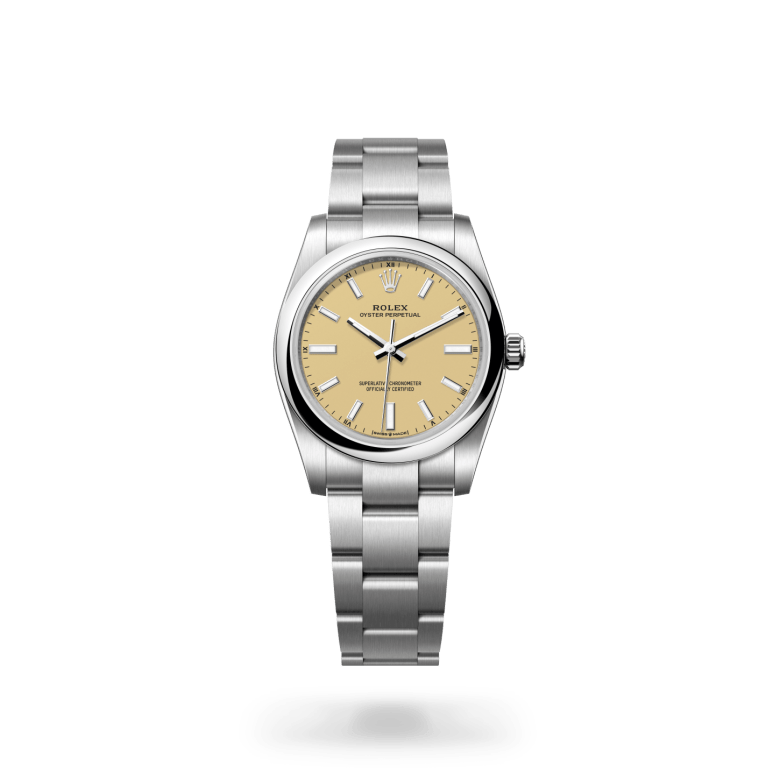 Rolex Oyster Perpetual 34 M124200-0007 – stehende Uhr (Hochformat)