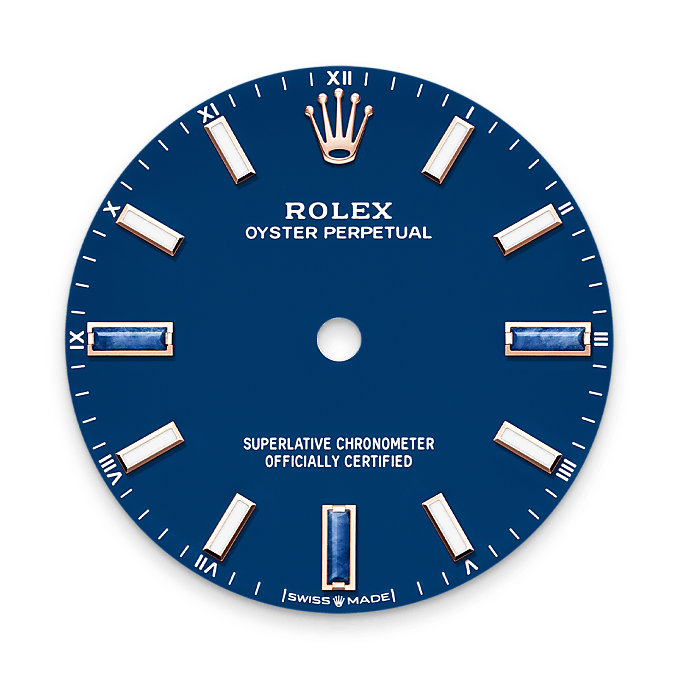 Rolex Oyster Perpetual 34 M124205-0002 – Zifferblatt in Blue stone (Hochformat)