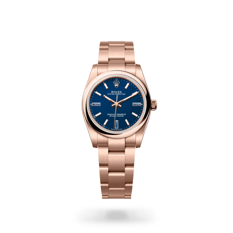 Rolex Oyster Perpetual 34 M124205-0002 – stehende Uhr (Hochformat)