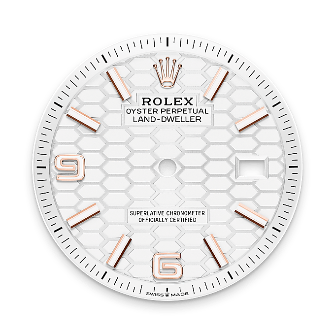 Rolex Land-Dweller 36 M127235-0001 – Tiefweißes Zifferblatt (Hochformat)