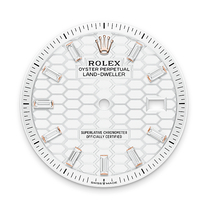 Rolex Land-Dweller 36 M127285TBR-0002 – Tiefweißes Zifferblatt (Hochformat)