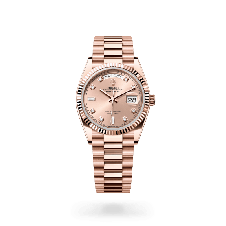 Rolex Day-Date 36 M128235-0009 – stehende Uhr (Hochformat)