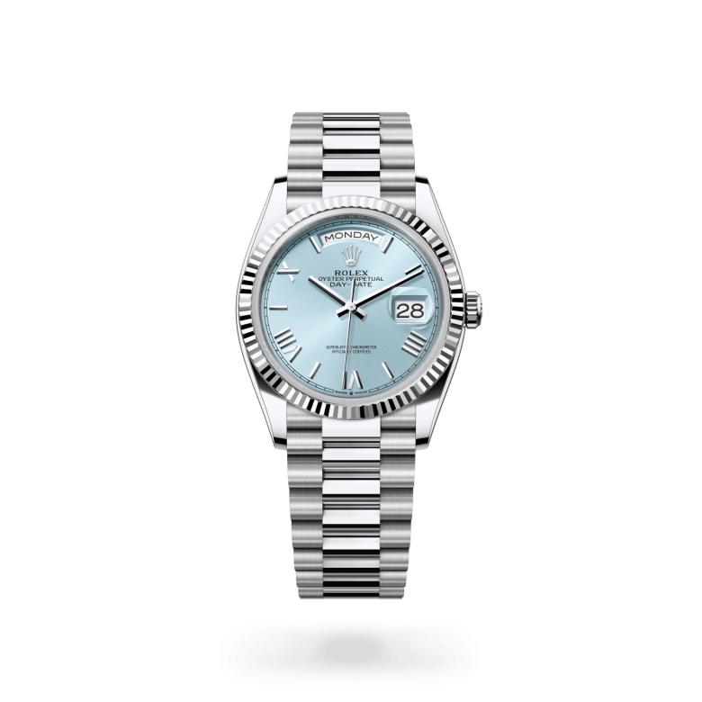 Rolex Day-Date 36 M128236-0018 – stehende Uhr (Hochformat)
