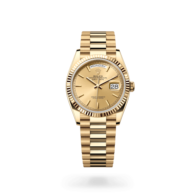 Rolex Day-Date 36 M128238-0045 – stehende Uhr (Hochformat)