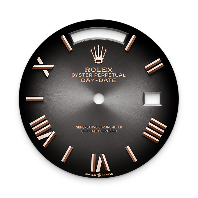 Rolex Day-Date 40 M228235-0055 – Zifferblatt in Schiefergrau ombré (Hochformat)