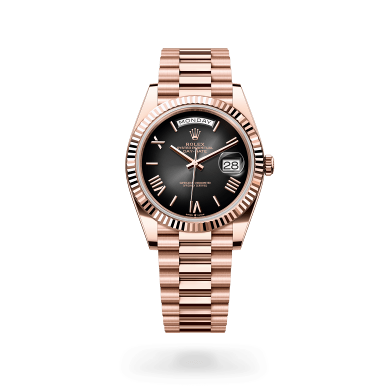 Rolex Day-Date 40 M228235-0055 – stehende Uhr (Hochformat)