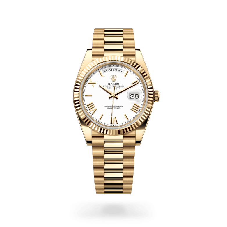 Rolex Day-Date 40 M228238-0042 – stehende Uhr (Hochformat)