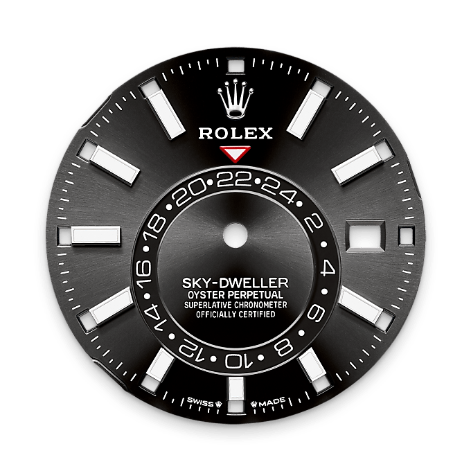 Rolex Sky-Dweller M336239-0002 – Strahlend schwarzes Zifferblatt (Hochformat)