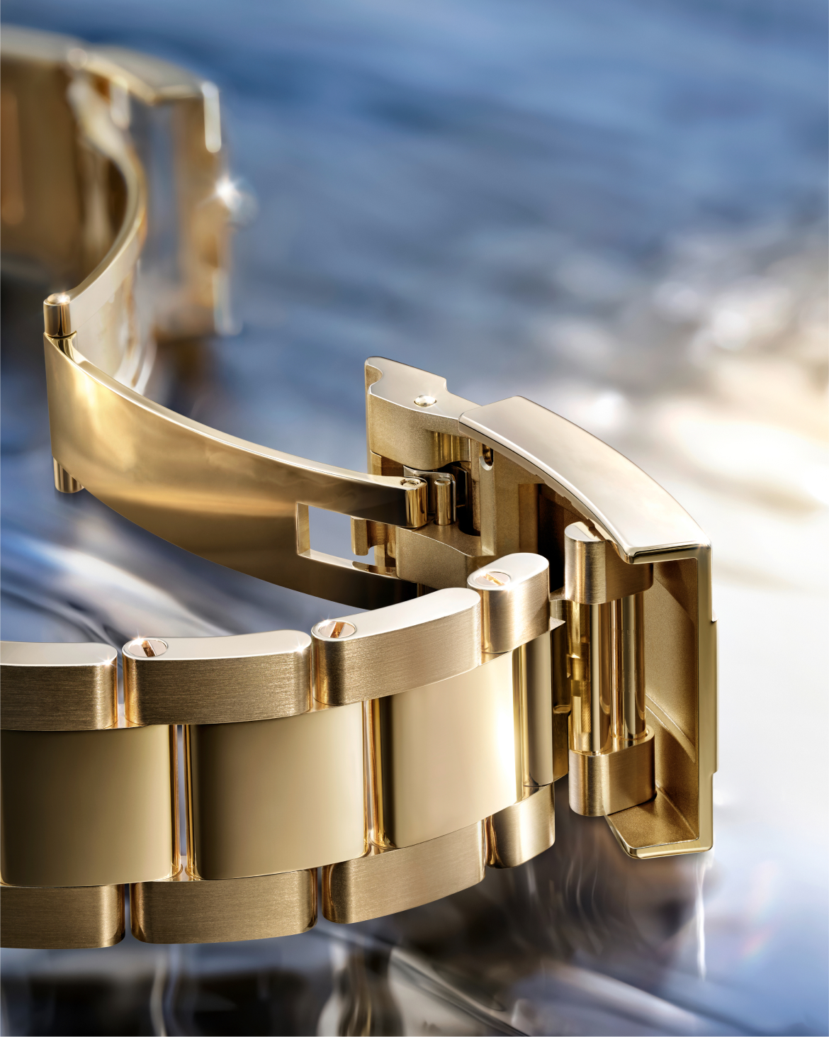 Das Oyster-Band der Yacht-Master II in 18 Karat Gelbgold