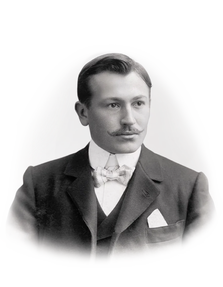 Hans Wilsdorf, der Gründer von Rolex, in einem Porträt aus den frühen Jahren